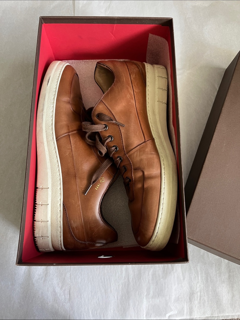 Dunhill men's leather sneakers made in Italy